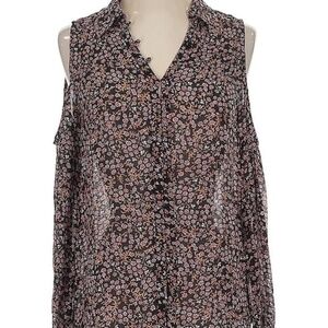 Paige open shoulder flower top